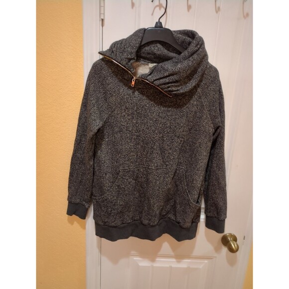 Kimi Kai Maternity Sweater Womens Size L Heather Gray Cowl Neck - Picture 4 of 13